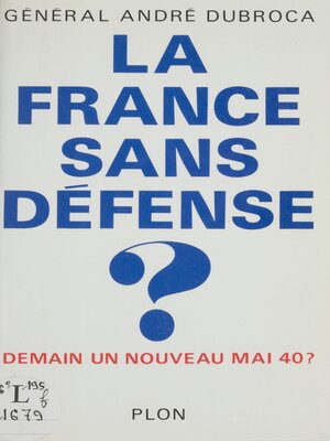 cover image of La France sans défense